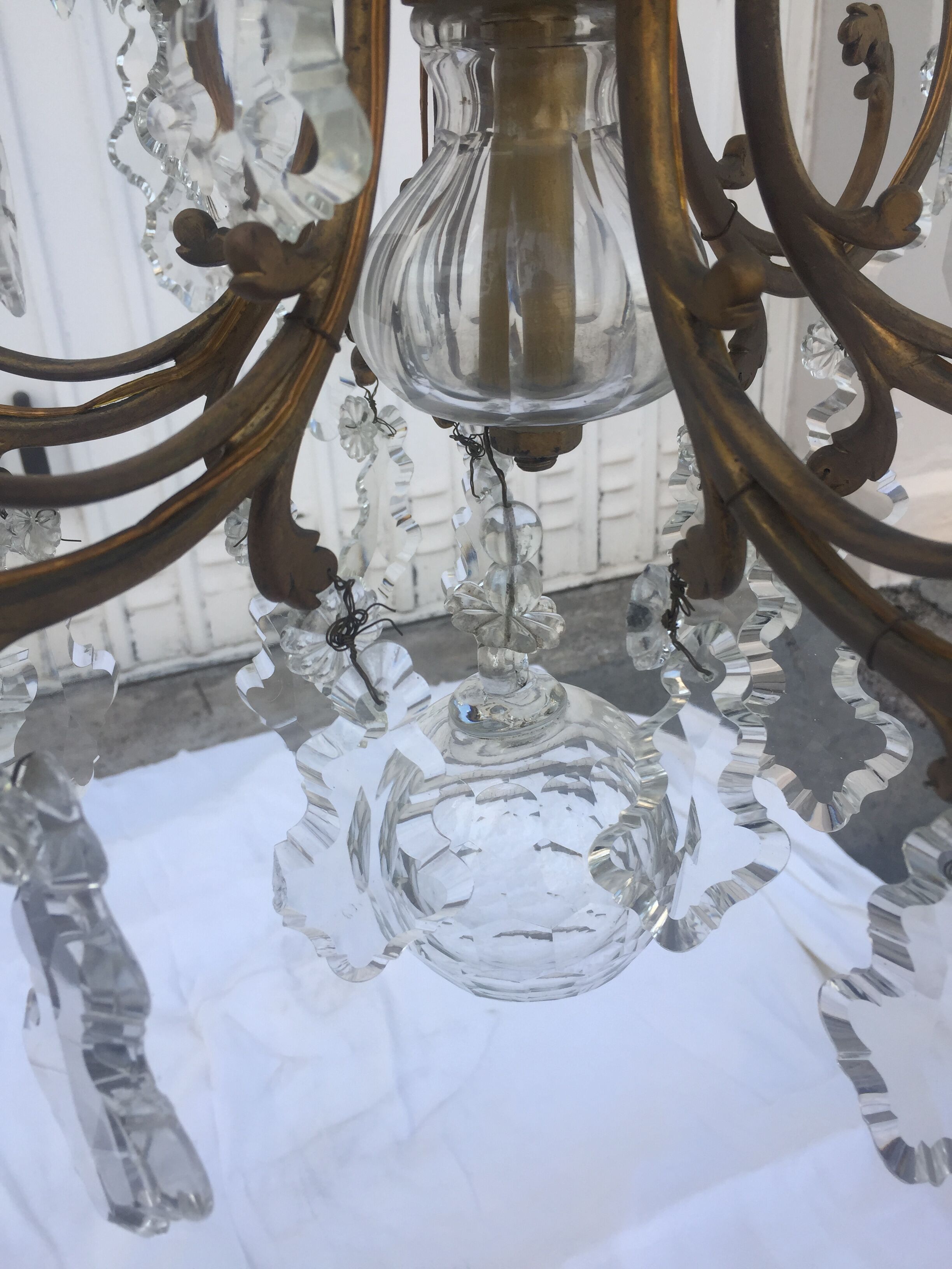 Regency cut crystal chandelier