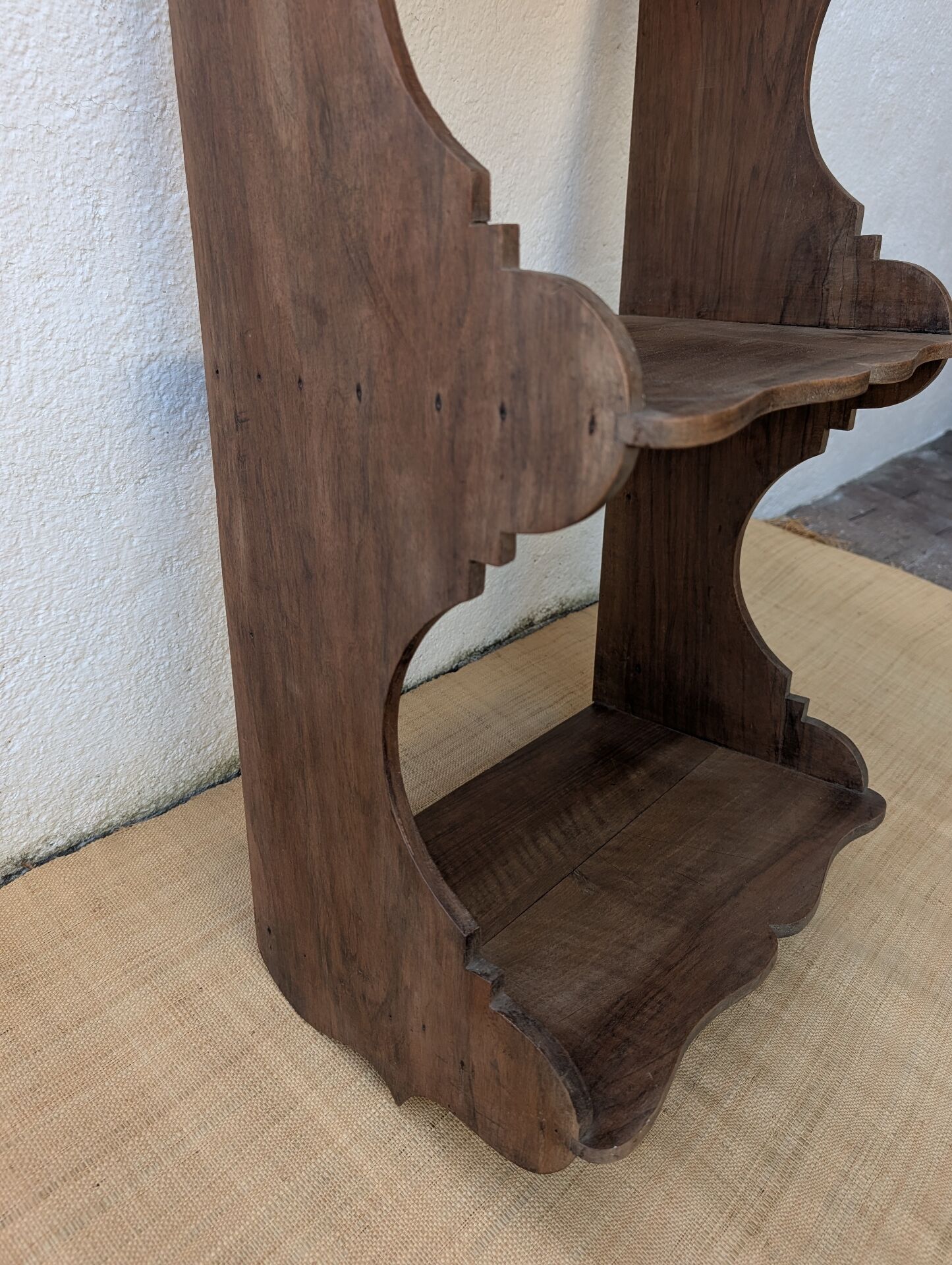 Art Deco walnut wall shelf 1930