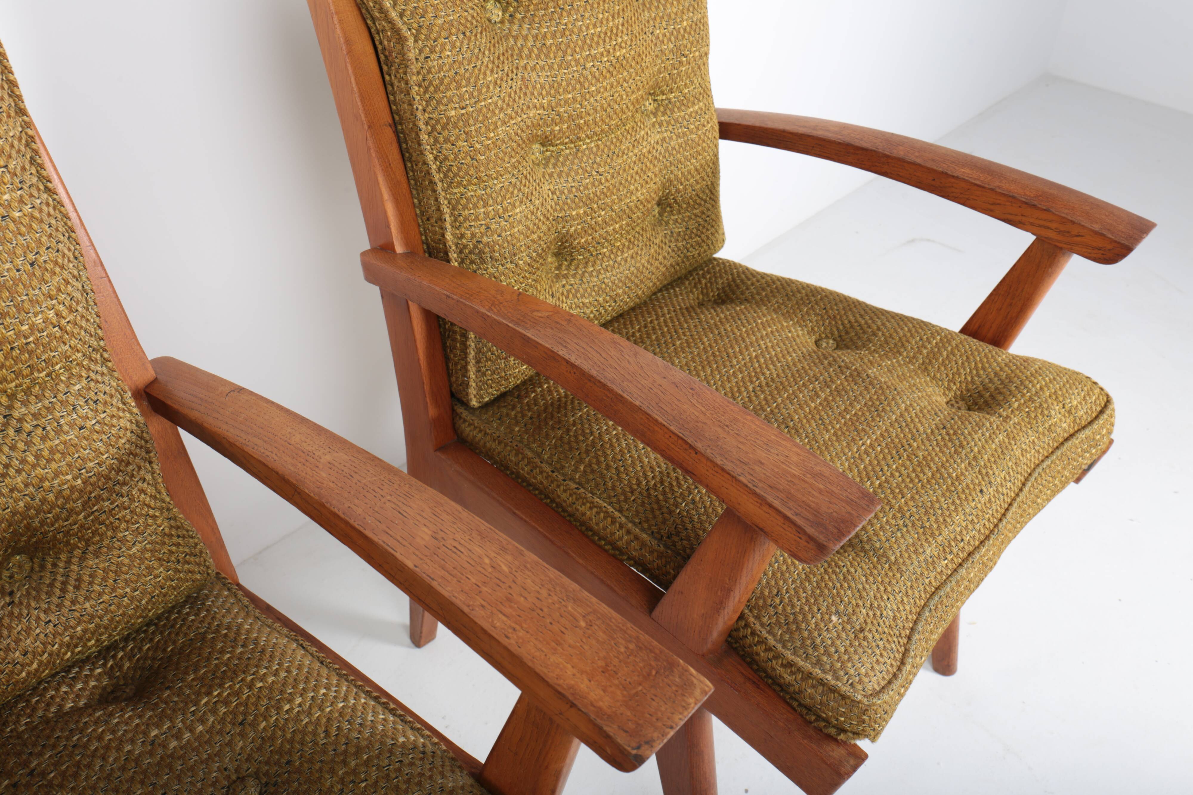 Set of 4 vintage Free-Span FS-116 armchairs, 50s