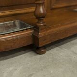 Napoleon III wardrobe in walnut, late 19th century, 3 mirrors, marble.