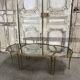 Table basse tripartite en bronze circa 1950-70