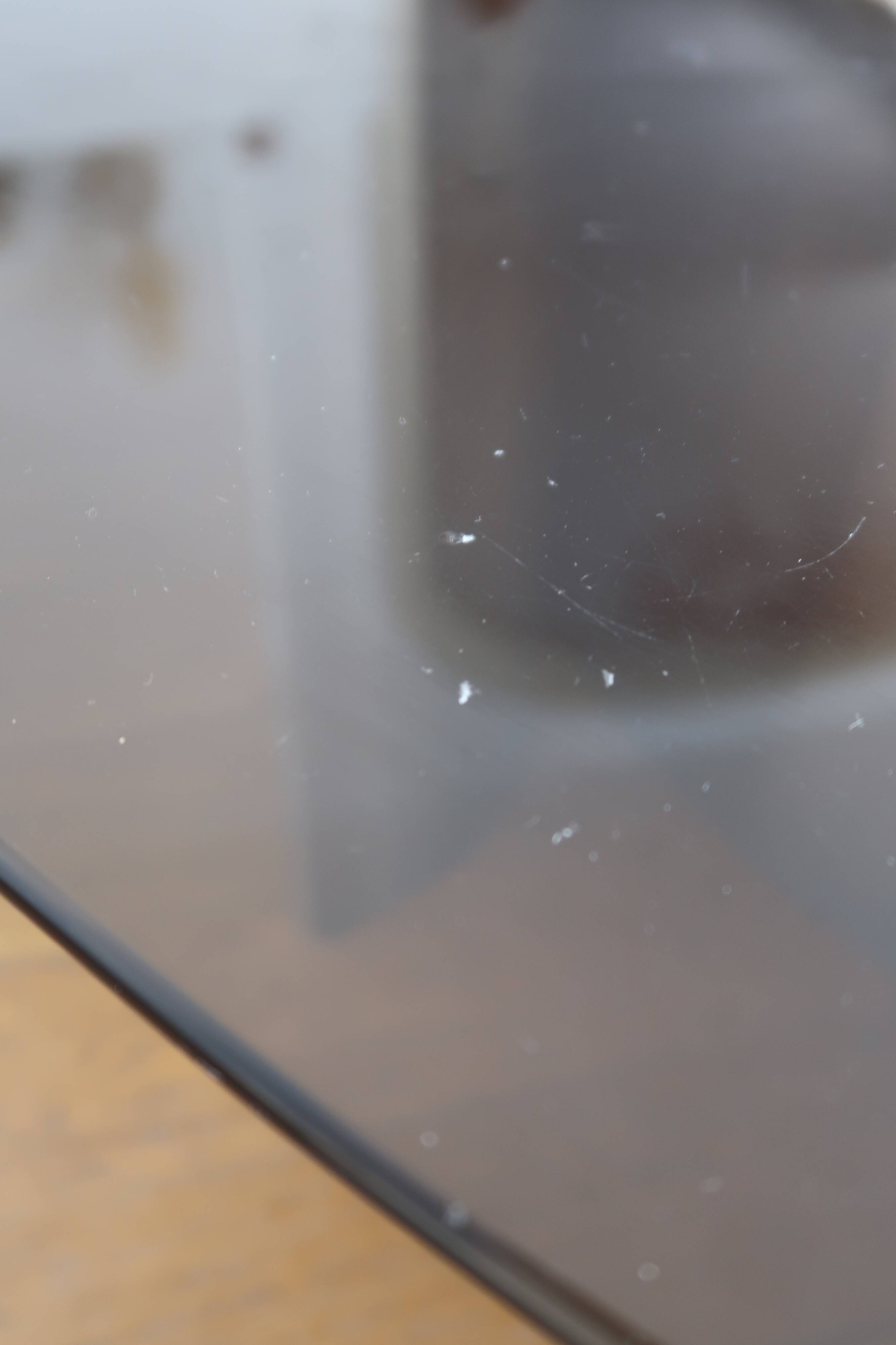 Coffee table smoked glass 70's