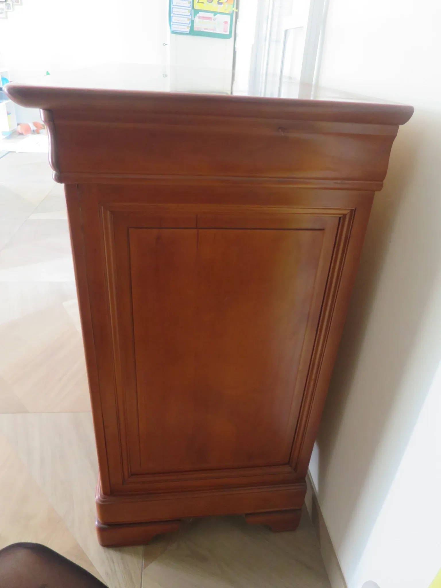 Louis Philippe buffet - 2 drawers - 2 doors - cherry wood - solid wood - dowelled