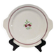 Round earthenware plate Moulin des Loups Orchies model Two Roses