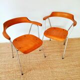 Pair of armrest chairs B 4455 by Niko Kralj