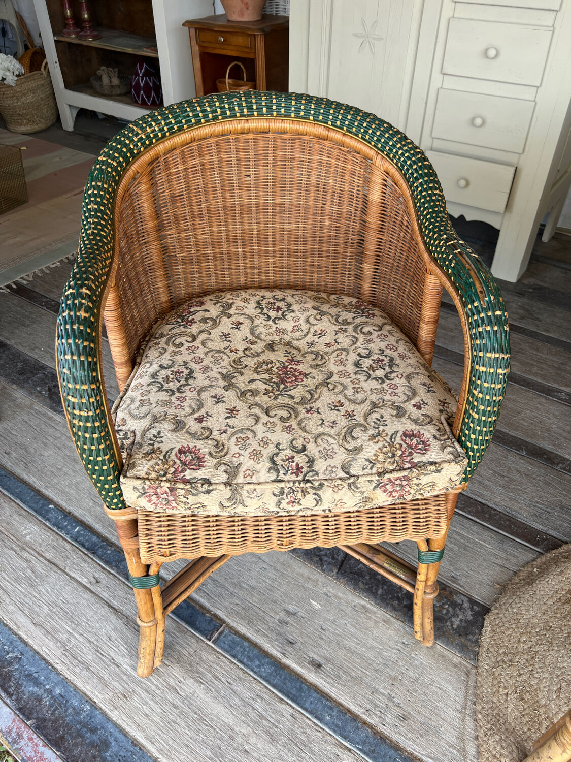 Bamboo and rattan lounge