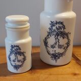 Apothecary pots in opaline