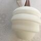Suspension scandinave teck et opalin 1950-1960