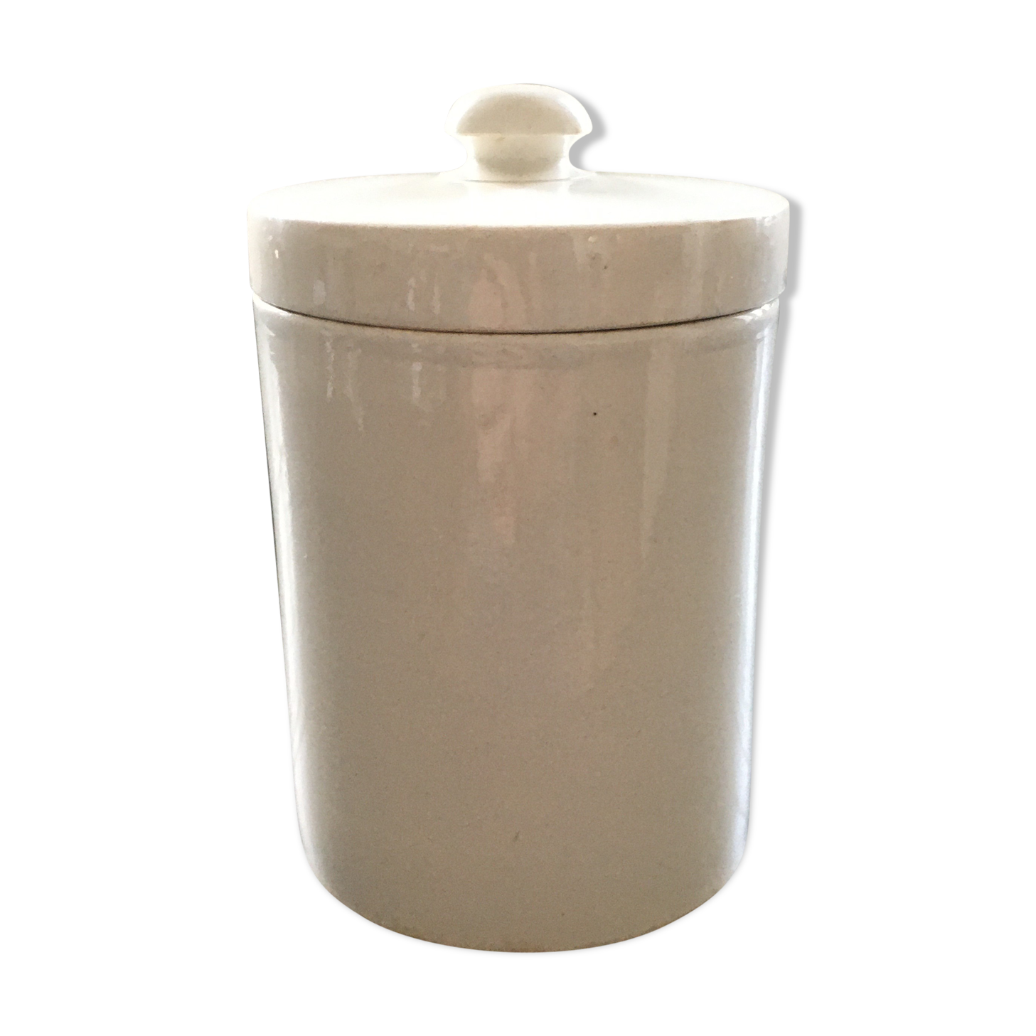 Digoin white earthenware box