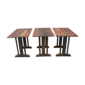 Lot 3 anciennes tables bistrot