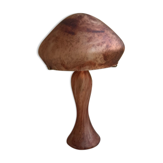 Mushroom lamp made of glass paste