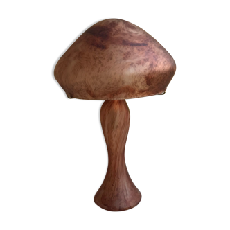 Lampe champignon en pate de verre