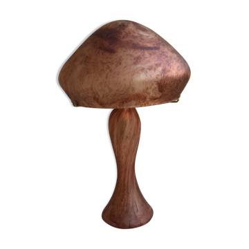 Mushroom lamp made of glass paste