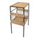 Side table in metal and woven wicker – 1970s/80s