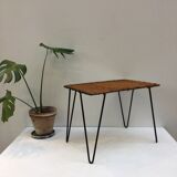 Rattan and metal coffee table by Raoul Guys