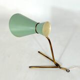Mid-century Stilnovo brass orientable table or wall lamp from 50s