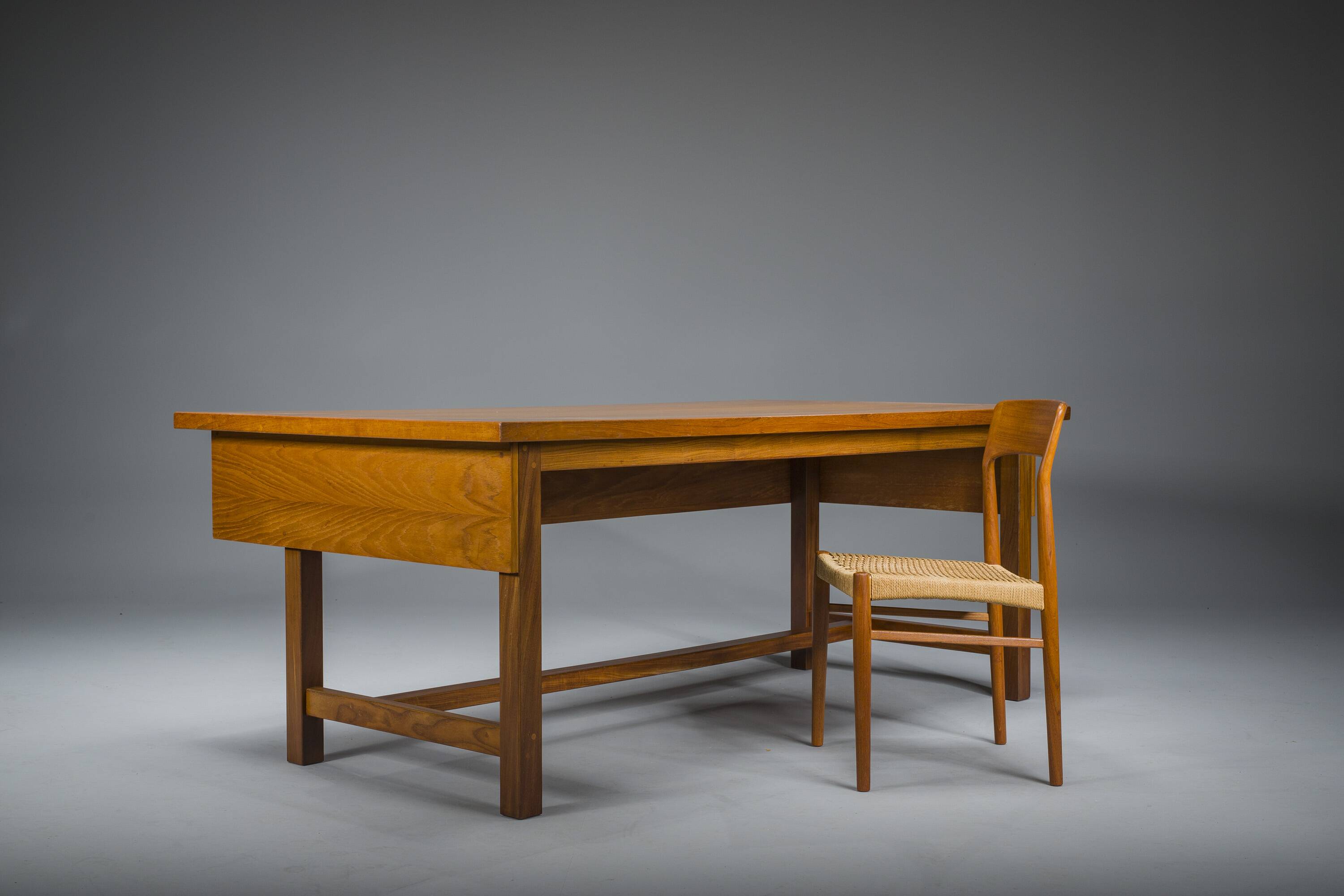 Swedish Freestanding Teak Architect Desk, 1960s