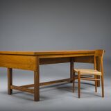 Swedish Freestanding Teak Architect Desk, 1960s