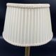 Antique, lamp, bronze, candle holder, gold, cloisonné enamel, ecru white lampshade, flower decor, leaf