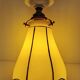 Yellow glass porcelain lamp, early 20th century