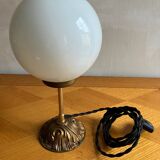 Vintage glass globe table lamp