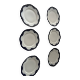 Set of 6 antique Haviland Paris porcelain plates.