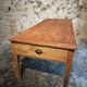 Antique French farmhouse dining table in oak and pine, circa 1900