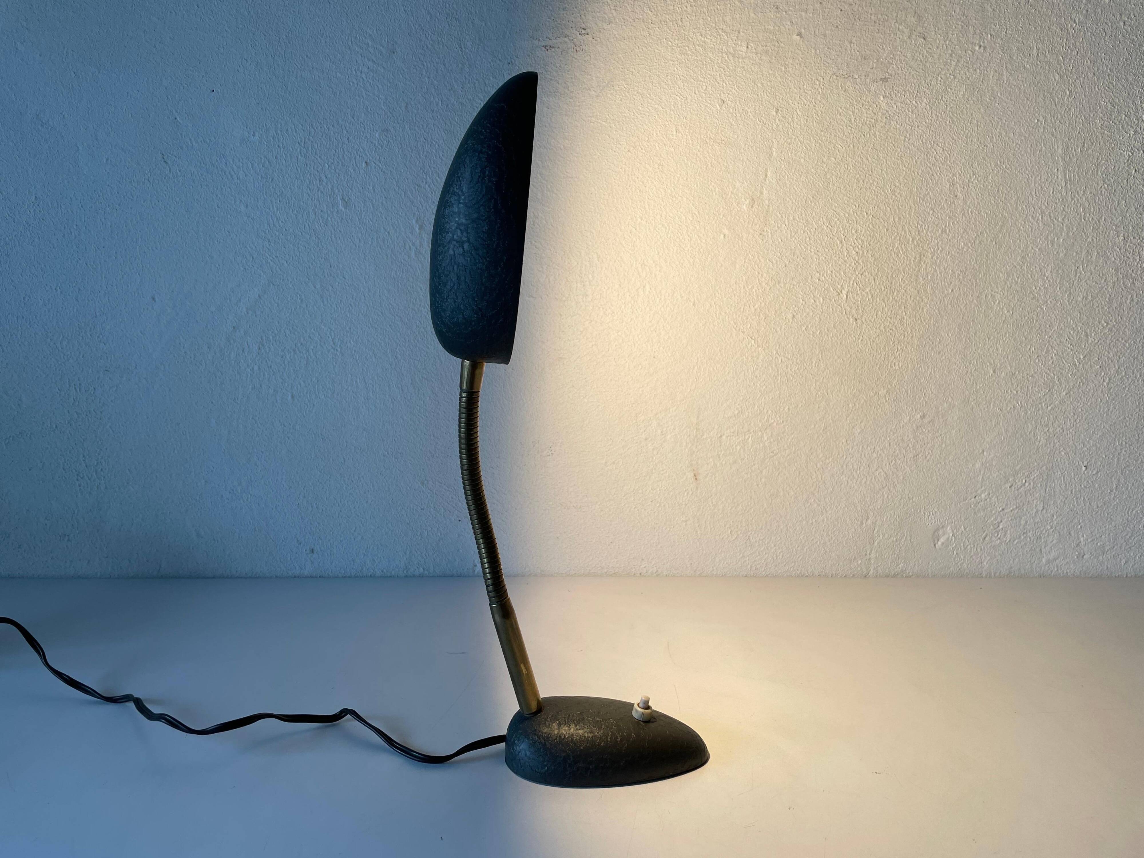 Mid-century grey metal desk lamp, 1960s, Germany