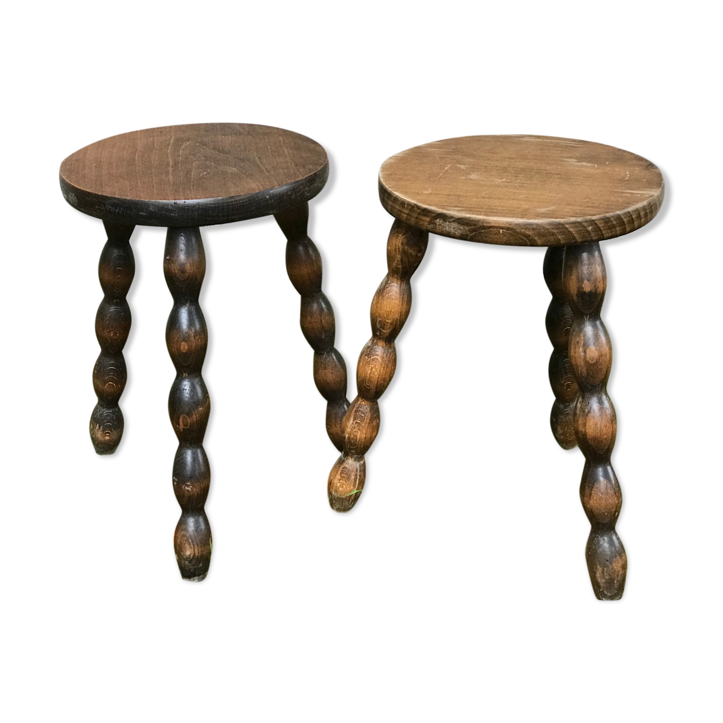 Pair of farm stools