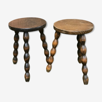 Pair of farm stools