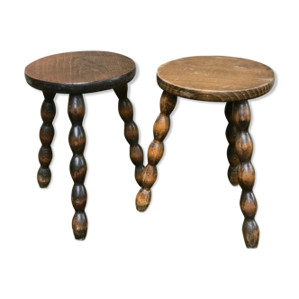 Pair of farm stools