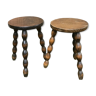 Pair of farm stools
