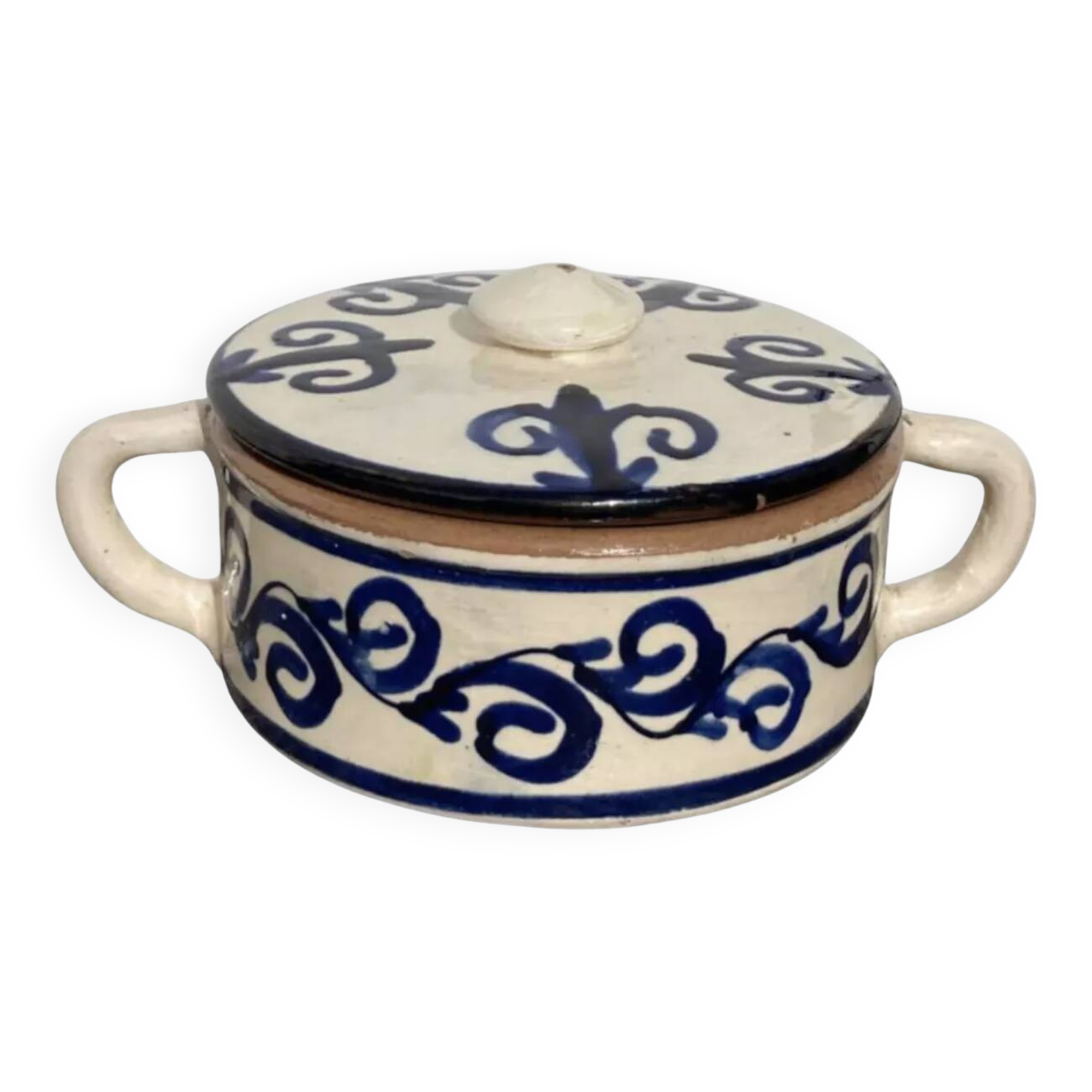 Blue and white ceramic candy dish/jewelry box