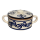 Blue and white ceramic candy dish/jewelry box