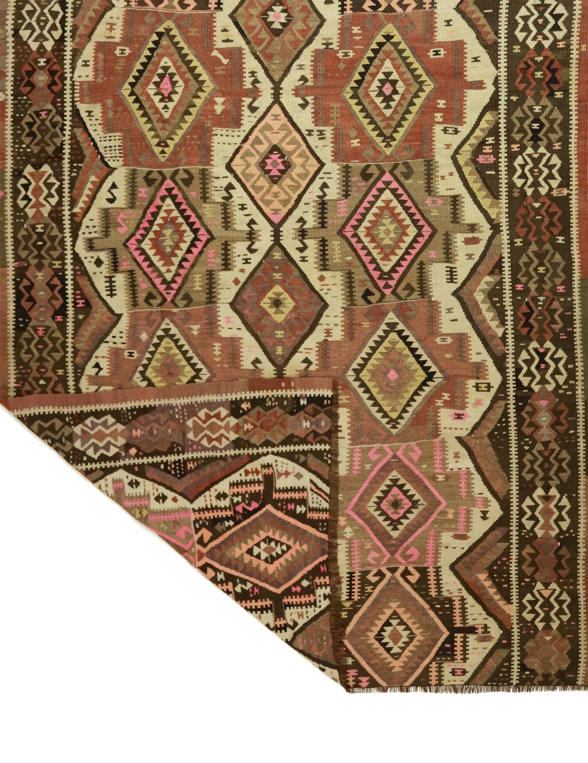 Anatolian handmade kilim rug 360 cm x 168 cm