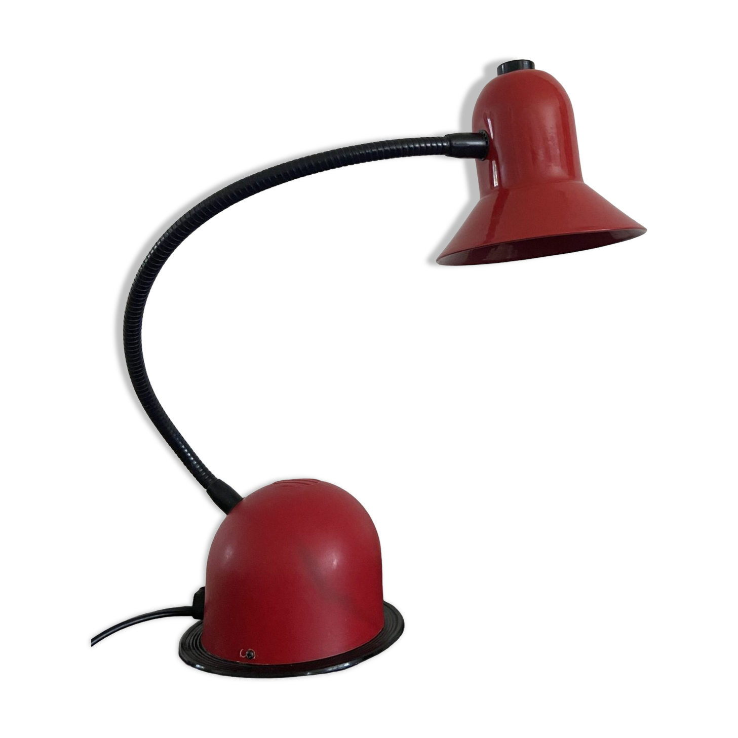 Stilplast red desk lamp made in italy 80's