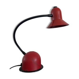 Stilplast red desk lamp made in italy 80's