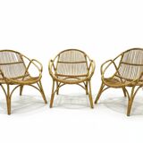 Set of 3 Retro Armchairs with Table, Alan Fuchs, 1960s, Czechoslovakia