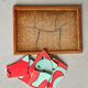 Wooden frame puzzle from the 1960s depicting a cat.