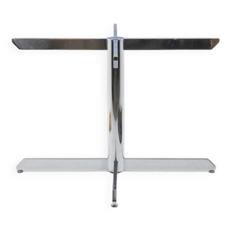 Roche Bobois Marble and chromed metal table. Circa 1970
