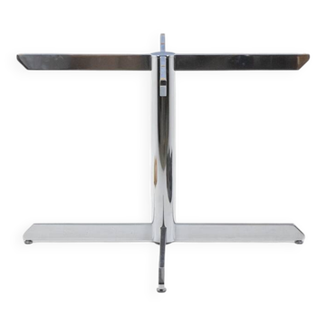 Roche Bobois Marble and chromed metal table. Circa 1970