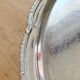 Vintage oval silver-plated serving tray – Engraved rococo decoration