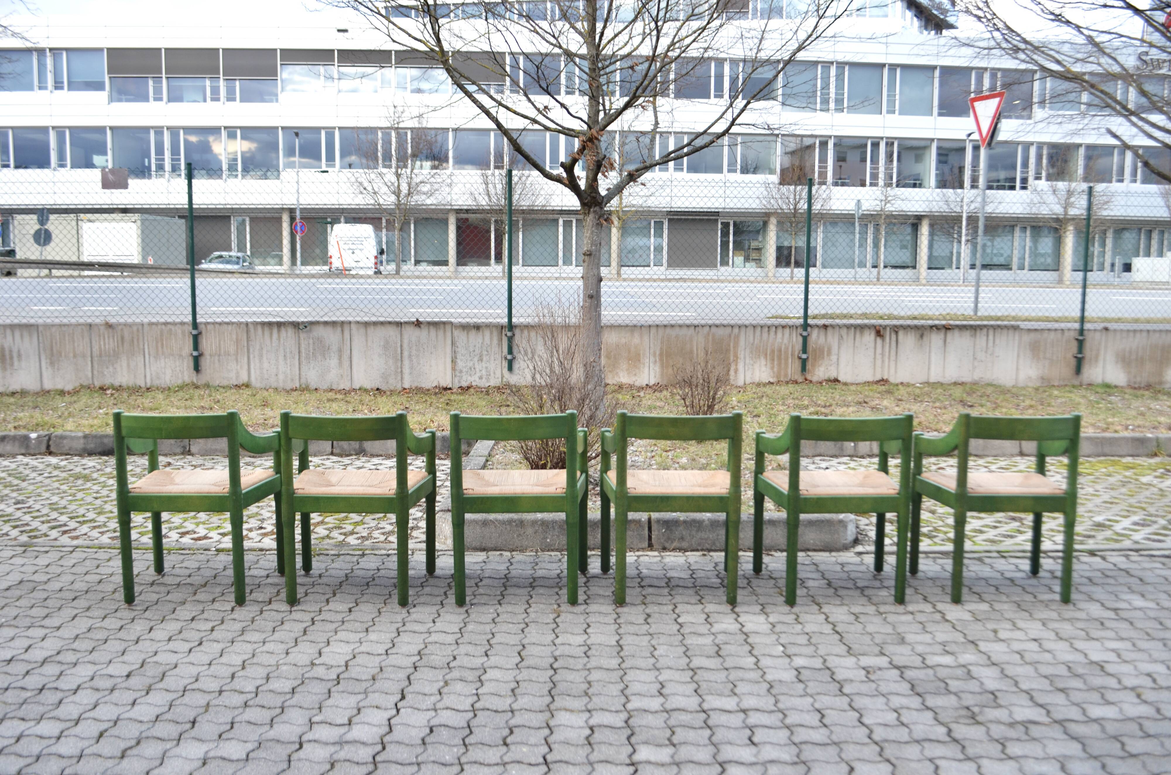 Cassina Model Carimate chair by Vico Magistretti, Set of 6