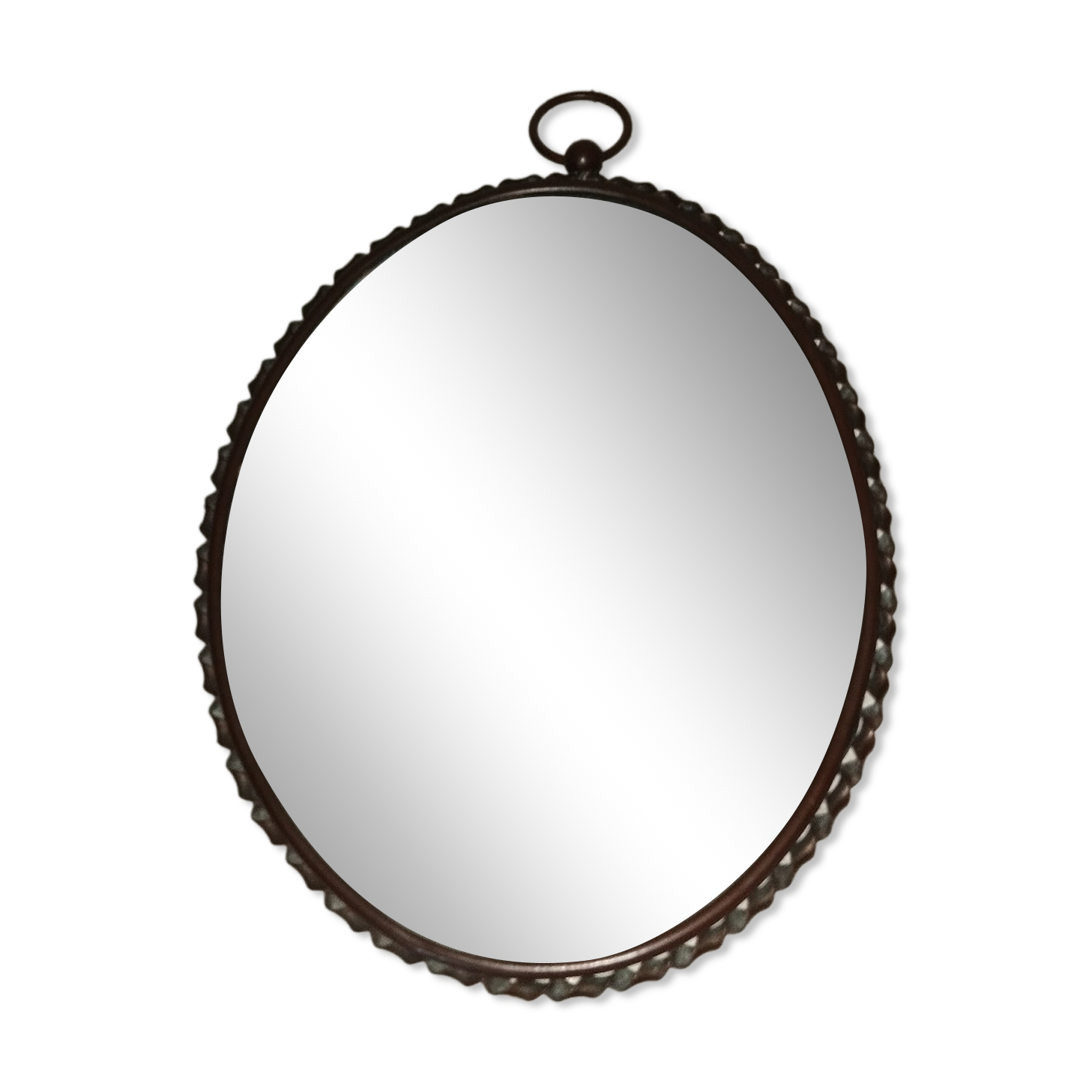 Miroir verre biseauté ancien