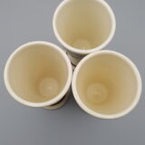 Coffee tea maker with 3 mugs cups Porcelain and fire Jet Nomar