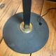 Lampadaire en métal noir et doré 1960