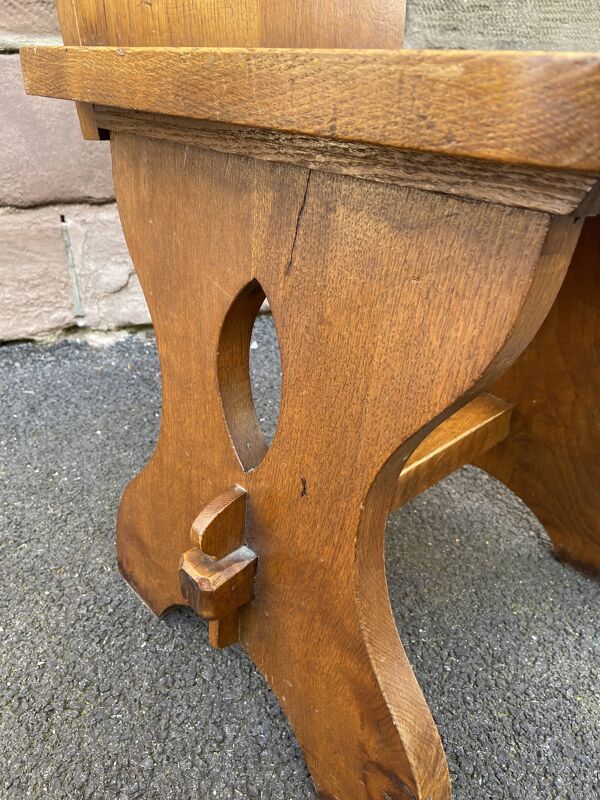 2 chaises Brutaliste scandinave École Pierre Chapo Mid Century Bois 1960