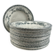 Set of 19 deep plates in ironstone Ninon 24cm