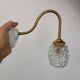 Vintage moulded glass tulip swan neck wall light