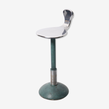 Tabouret assise active sur ressort vintage art deco